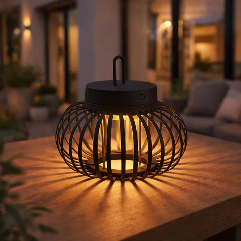 Betrouwbaar LED oplaadbare tafel-/pendellamp, zwart, touchdimmer, D 25 cm