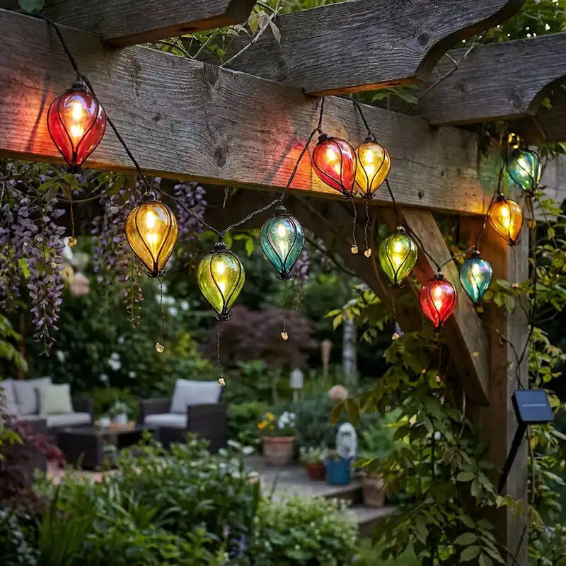 Beperkt Aanbod LED solarlamp, feeënverlichting, ballonnen, IP44, L 380 cm