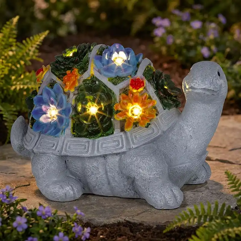 LED solarlamp, schildpad, bloemen, kleurrijk, L 26 cm Bestseller