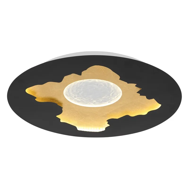 Merkproduct LED plafondlamp OBSCURA, dimbaar, memory, zwart, metaal, Ø 45 cm