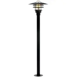 Bestseller Nordlux Lønstrup 32 Sokkel Lamp Metaal en Glas Zwart | 320mm - IP44 - Geschikt voor E27