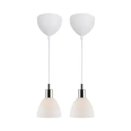 Nordlux Ray 2-Kit Pendelarmatuur Glas Chroom | Geschikt voor 2x E14 Direct Beschikbaar