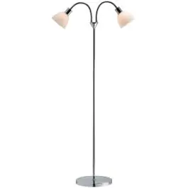 Nordlux Ray Vloerlamp Metaal en Glas Chroom | Geschikt voor 2x E14 Meest Verkocht