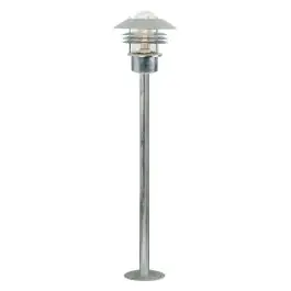 Merkproduct Nordlux Vejers Sokkel Lamp Verzinkt Staal en Glas Grijs | IP54 - Geschikt voor E27