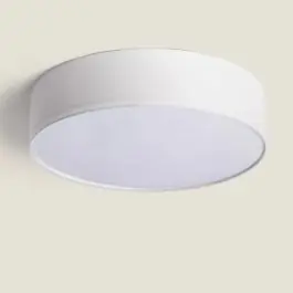 Bright Choice LED Plafondlamp Rond Textiel Wit | 500mm - Geschikt voor 3x E27 – Max 40W Op = Op