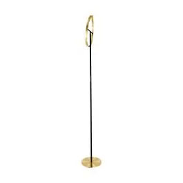 Eglo Vloerlamp Castelpoto Staal Brushed Messing, Zwart 17.6W 2000lm - 830 Warm Wit | Dimbaar Finale Uitverkoop
