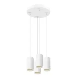 Asto Tube Hanglamp Aluminium Wit | 4x GU10 Max. 10W - Dimbaar Premium