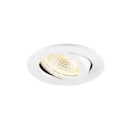 Beperkt Aanbod SLV New Tria 68 Spot Aluminium Wit Rond 7.5W 591lm 38D - 927 Zeer Warm Wit | Zaagmaat 68mm - Beste Kleurweergave - Dimbaar