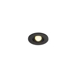 Gratis Retour SLV New Tria Mini Set Spot Aluminium Zwart Rond 3.4W 190lm 30D - 930 Warm Wit | Zaagmaat 45mm - Beste Kleurweergave
