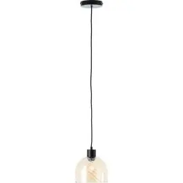 Brilliant Casto Hanglamp Glas Hanglamp Metaal Zwart Beige | 190mm - Geschikt voor 1x E27 Uitverkoop