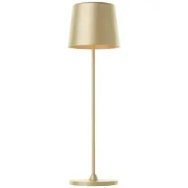 Brilliant Tafellamp Kaami Metaal Kunststof Goud 2W 310lm - 830 Warm Wit | 100mm - IP44 - Buitenverlichting - Dimbaar Fabrieksprijs
