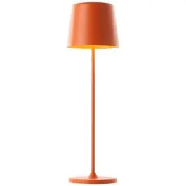 Premium Brilliant Tafellamp Kaami Metaal Kunststof Oranje 2W 310lm - 830 Warm Wit | 100mm - IP44 - Buitenverlichting - Dimbaar