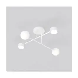 Koopje Emibig Plafondlamp Holon Staal Wit | Geschikt voor 2x G9 - Max 8W, 2x GX53 - Max 12W