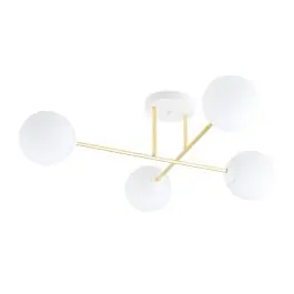 Emibig Plafondlamp Magnum Staal Wit | Geschikt voor 4x E14 - Max 10W Beperkte Voorraad