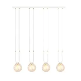 Beperkt Aanbod Emibig Hanglamp Glam Staal Wit | Geschikt voor 4x E14 - Max 10W