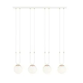 Emibig Hanglamp Glam Staal Wit | Geschikt voor 4x E14 - Max 10W Finale Uitverkoop