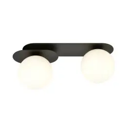 Emibig Plafondlamp Plaza Staal Zwart | Geschikt voor 2x E14 - Max 10W Bestel Nu