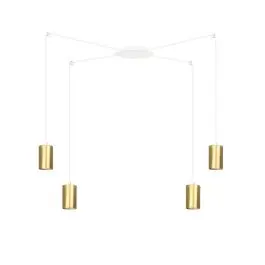 Superprijs Emibig Hanglamp Traker Staal Wit | Geschikt voor 4x GU10 - Max 10W