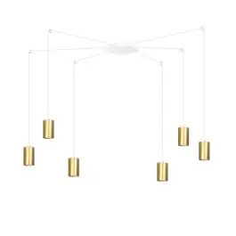 Gereduceerde Prijs Emibig Hanglamp Traker Staal Wit | Geschikt voor 6x GU10 - Max 10W