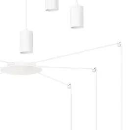 Korting Emibig Hanglamp Traker Staal Wit | Geschikt voor 6x GU10 - Max 10W