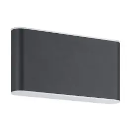 Actieprijs Eglo Wandlamp Grutti Aluminium Antraciet 5W 630lm - 830-840-865 CCT | IP65