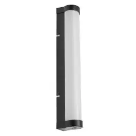 Koopje Ledvance LED Wandlamp Badkamerverlichting Orbis Buis Frost Zwart 9W 820lm - 830-840 CCT | IP44 - Aanraak dimbaar