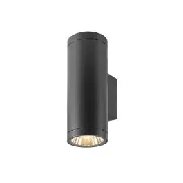 SLV Helia Pro L Wandlamp Aluminium Antraciet 10W 1200lm - 827 Zeer Warm Wit | Buitenverlichting - IP65 Weekendaanbieding