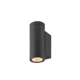 SLV Helia Pro S Up/Down Wandlamp Aluminium Antraciet 12W 1400lm - 827 Zeer Warm Wit | Buitenverlichting - IP65 Weekendaanbieding